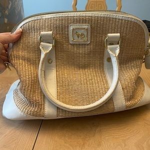Emma Fox white woven handbag